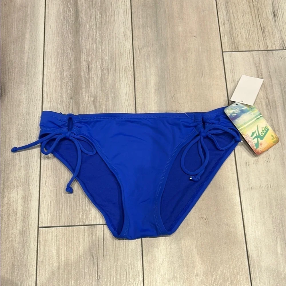 Hobie blue solid swim bikini bottom size small